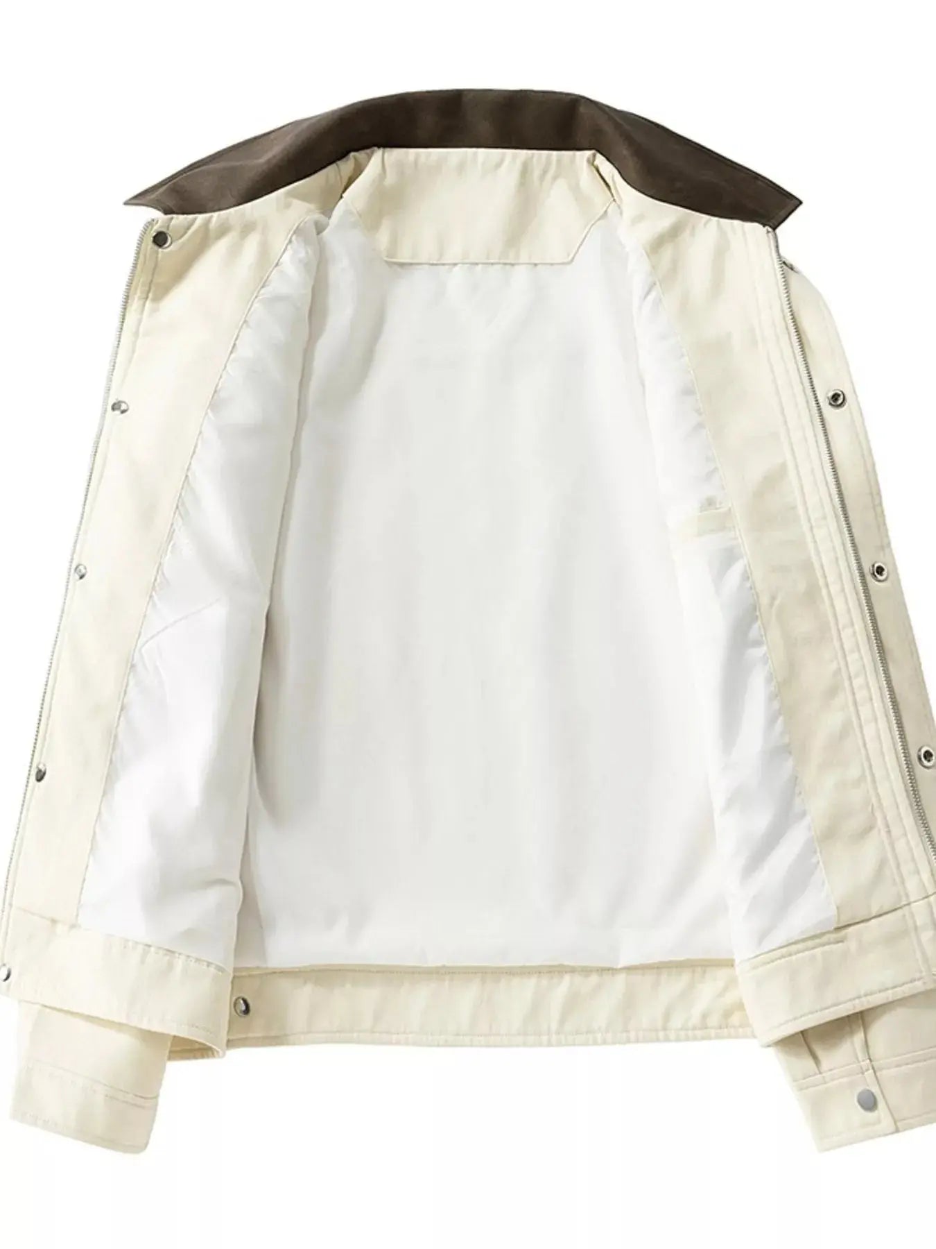 Men's Plus Size Contrast Collar Casual Jacket Simply Love