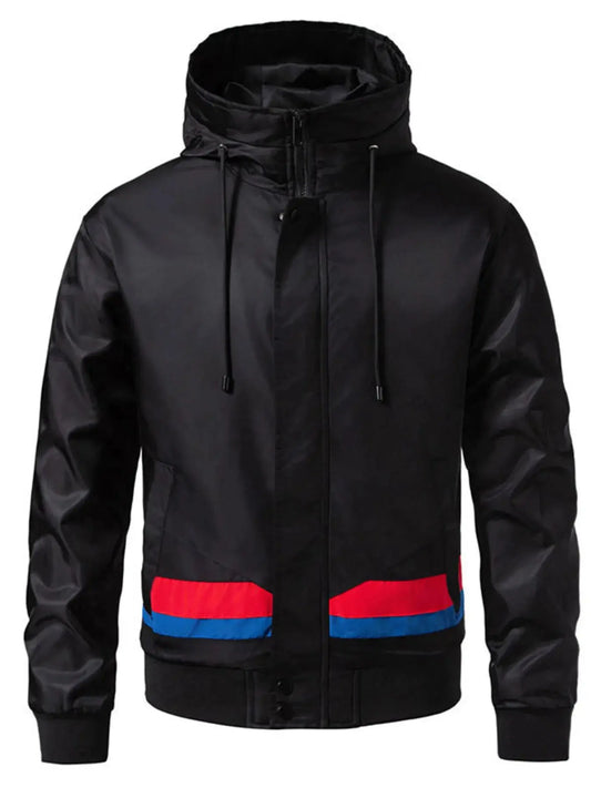 Men's Zip Up Hooded Windproof Jacket Simply Love