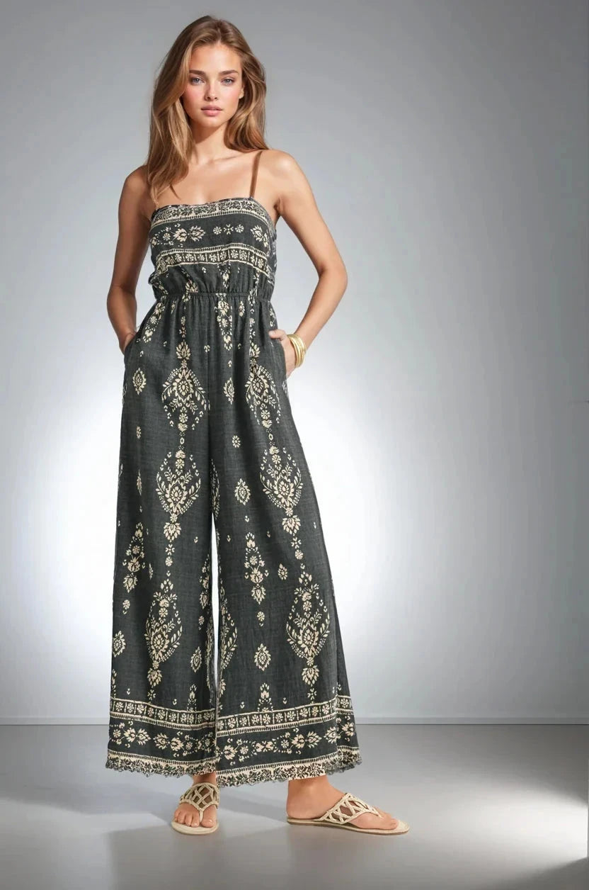 Wanderlight Jumpsuit Flowing Wide Leg Ankle Length Fitkitty Culture Athleisure Wear, Yoga Wear & Women's Clothing