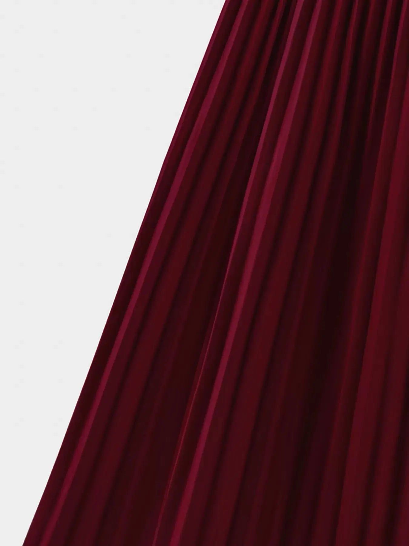 Burgundy Pleated Midi Skirt One Hundred Percent Polyester Simply Love
