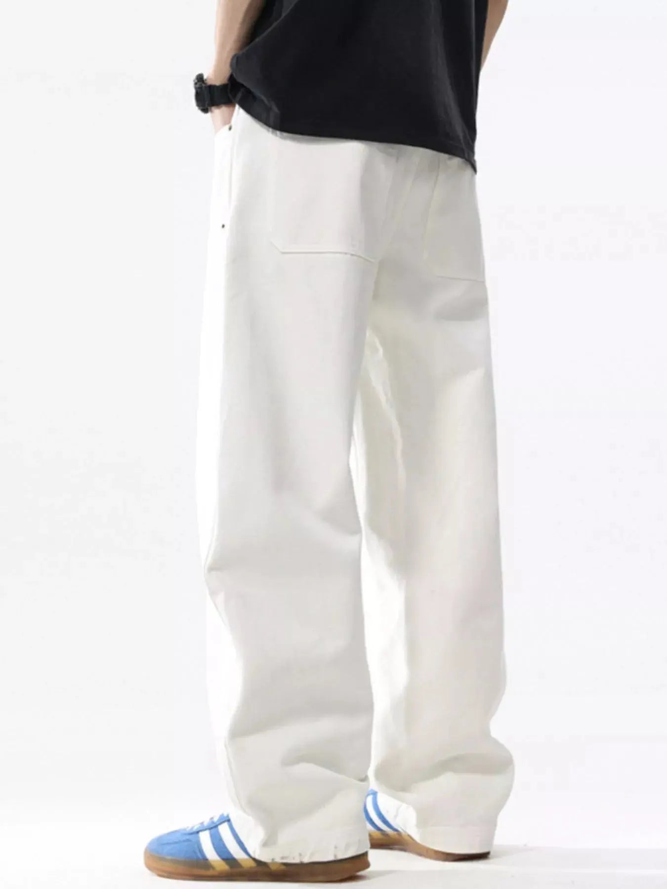 Men's Full Size Distressed Wide Leg Jeans Plus Size Simply Love