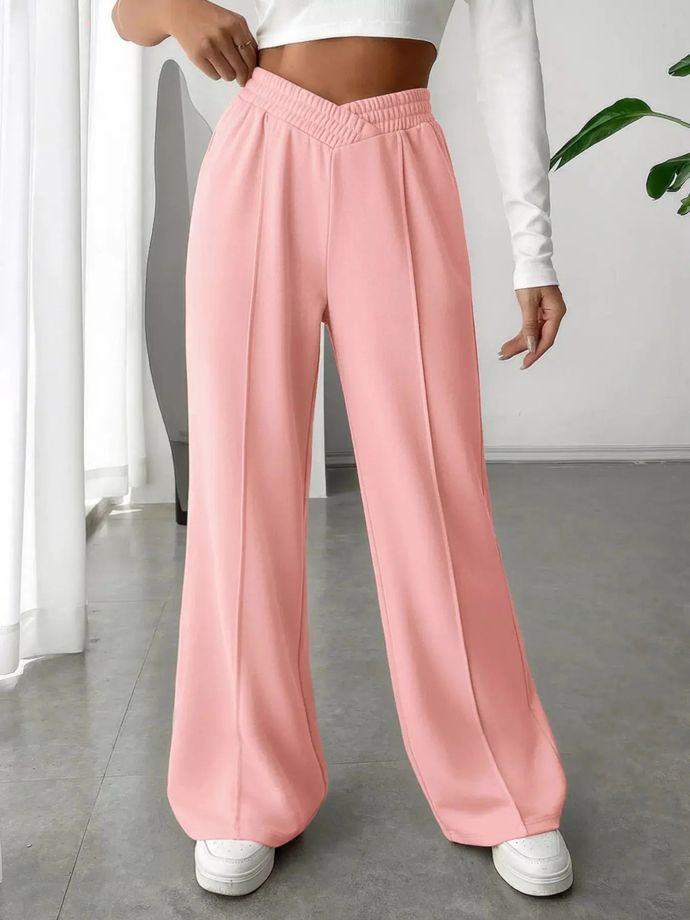 Wide Leg High Waist Pants Simply Love
