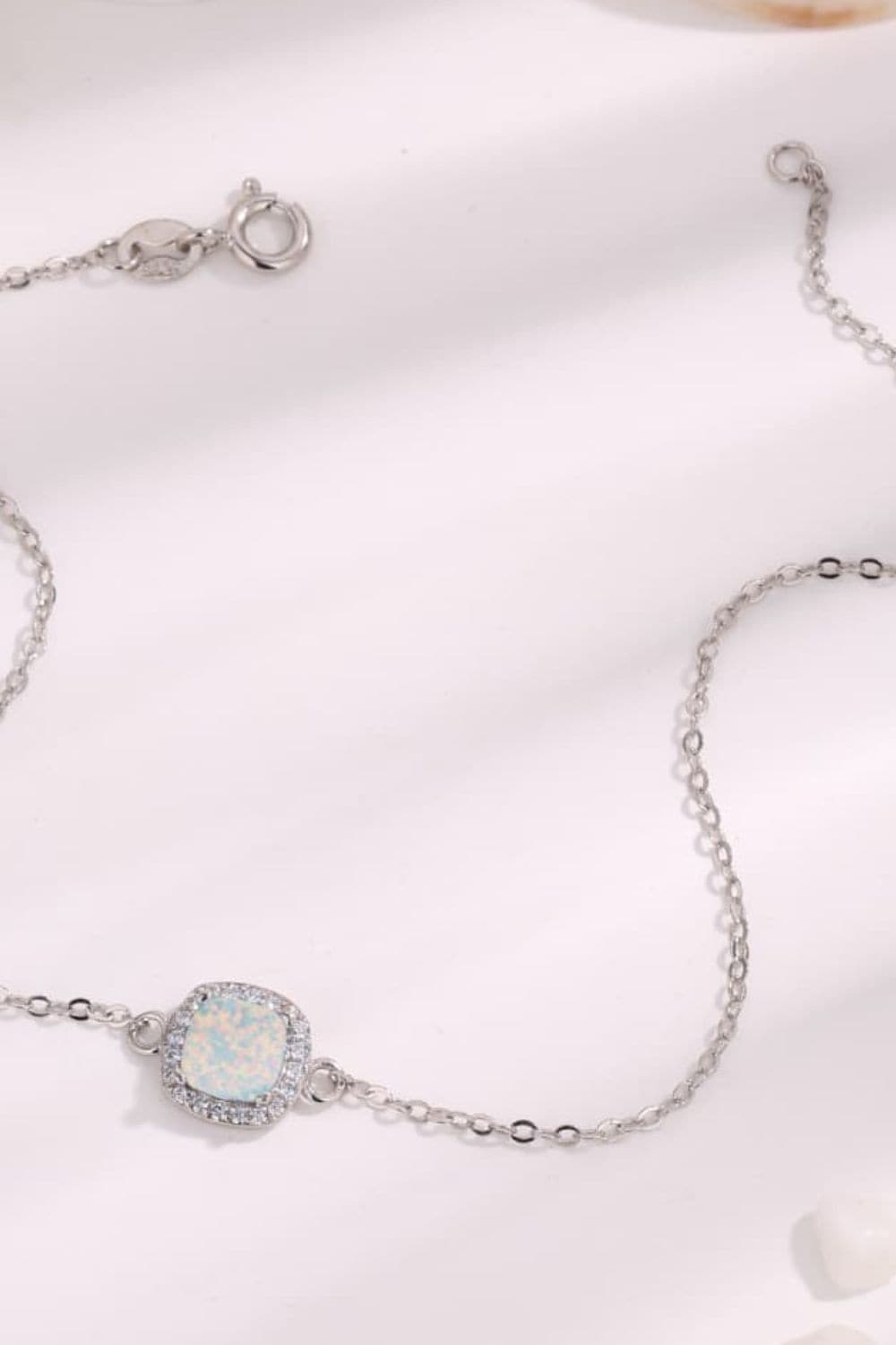 Opal Platinum-Plated Bracelet.