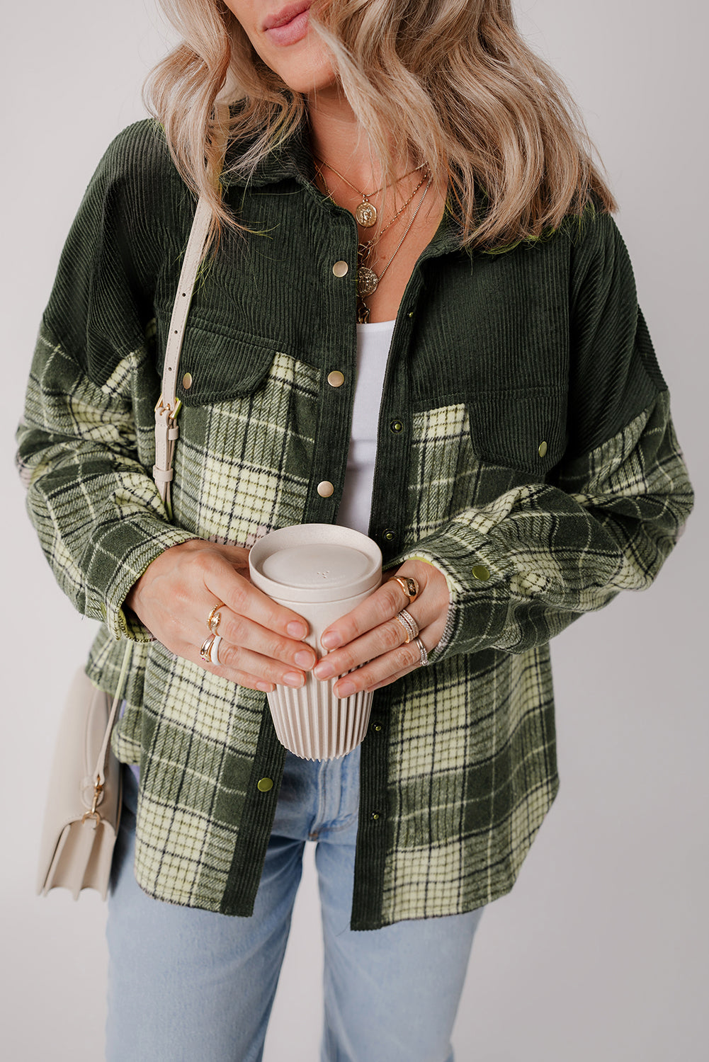 Everyday Plaid Corduroy Jacket