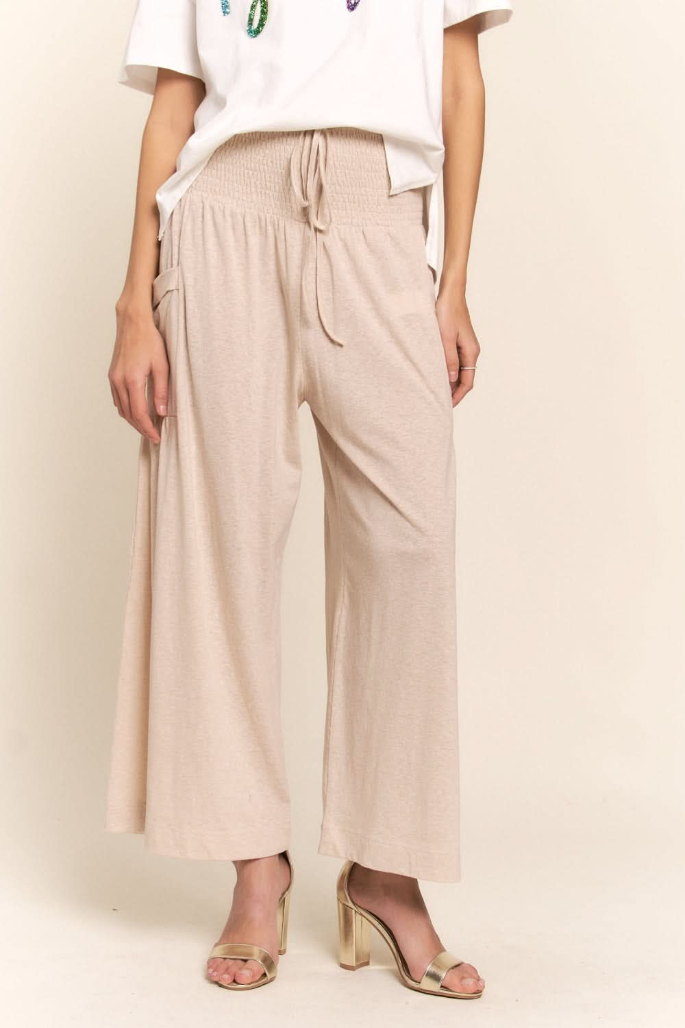 J.nna boho wide leg pants with pockets