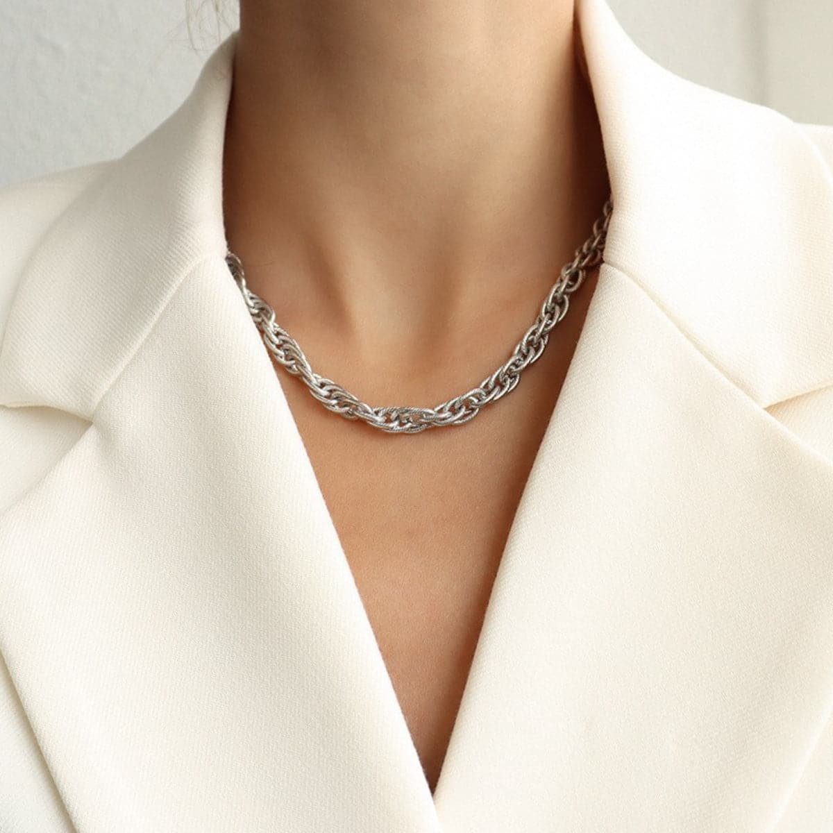 Titanium Steel Chain Necklace.