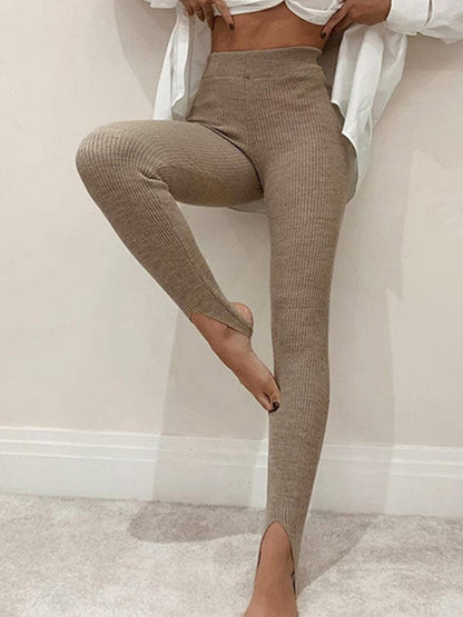 Ribbed Mid Waist Leggings.