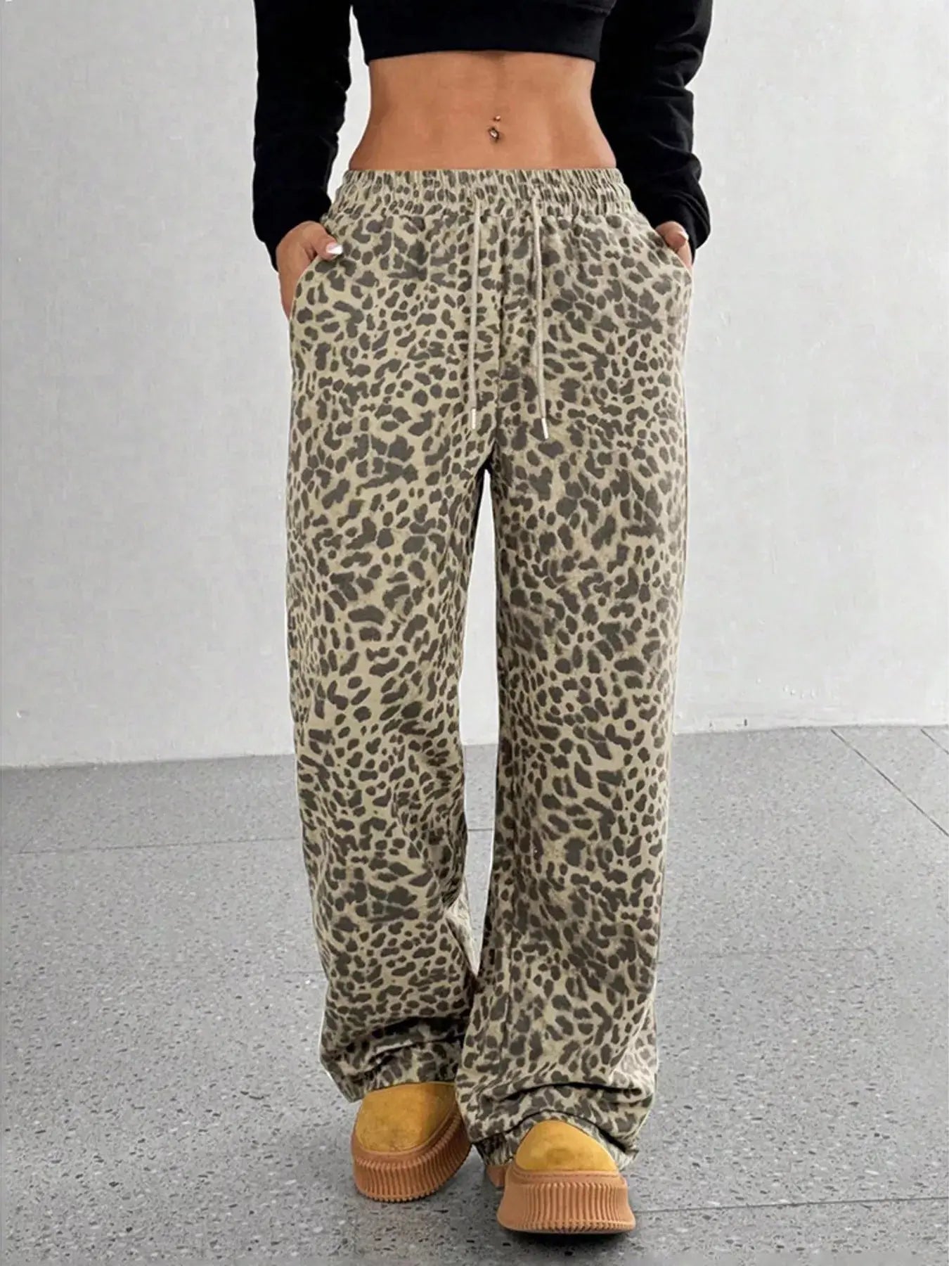 Full Size Leopard Print Wide Leg Pants Plus Size Simply Love