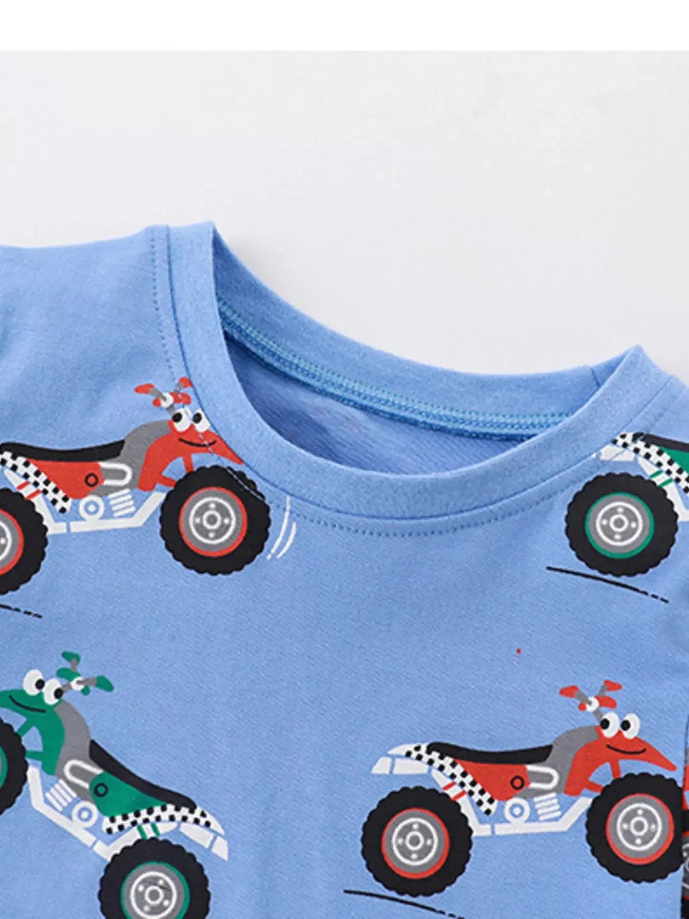 Children's Cartoon ATV Print Tee and Shorts Set Simply Love