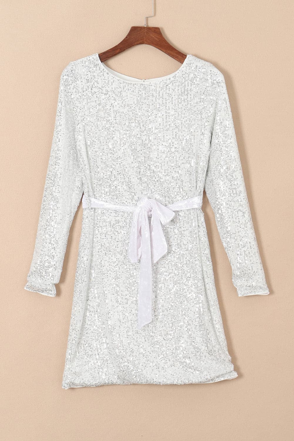 Sequin Tie Front T-Shirt Dress.