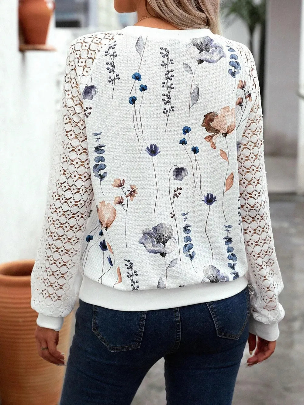 Simply Love: Long Sleeve Round Neck Top