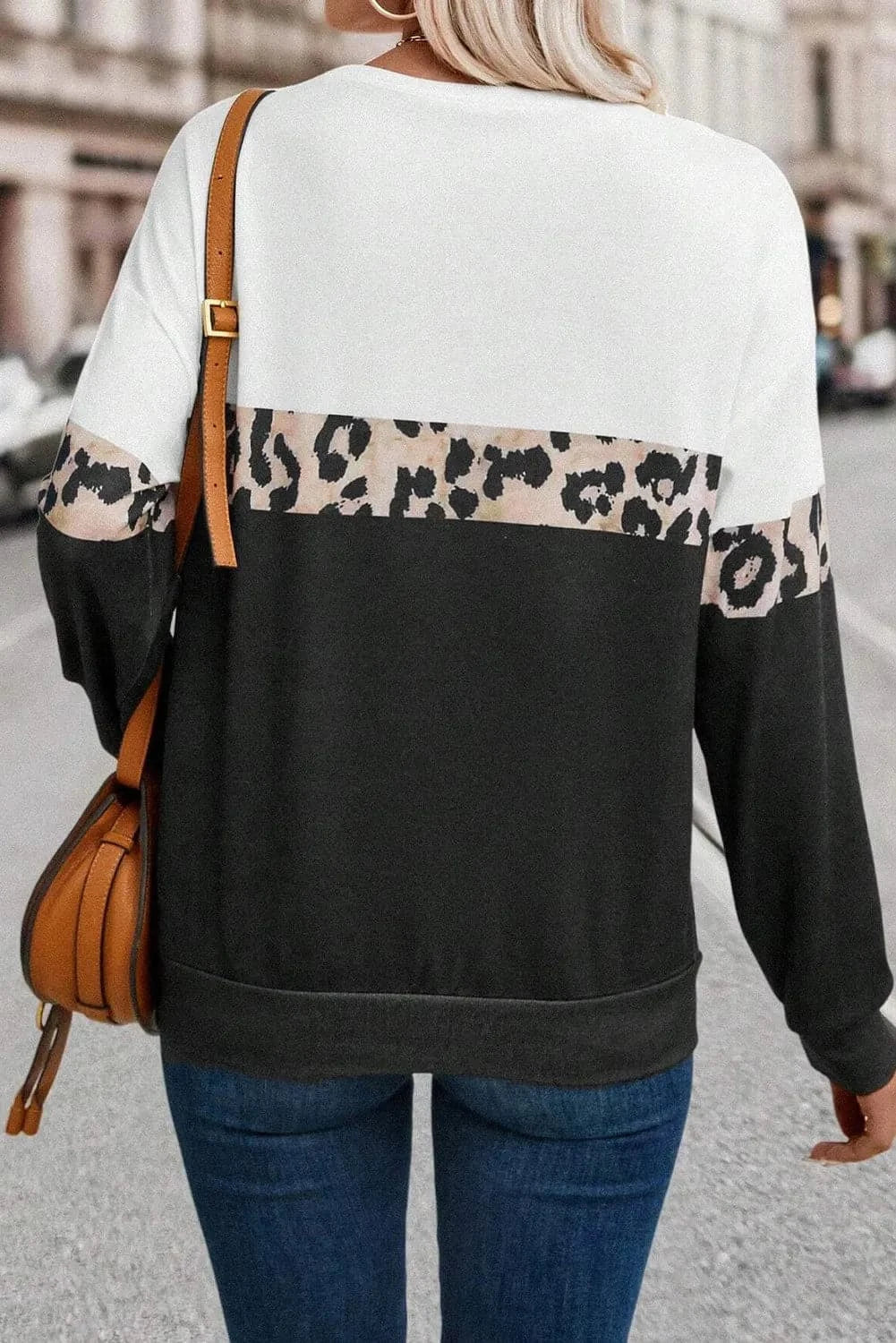 Leopard Print Long Sleeve Top