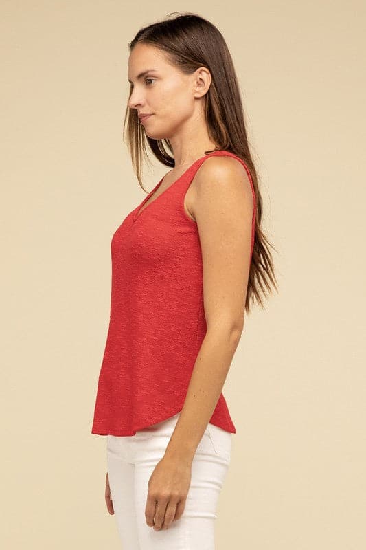 V Neck Sleeveless Cami Top.