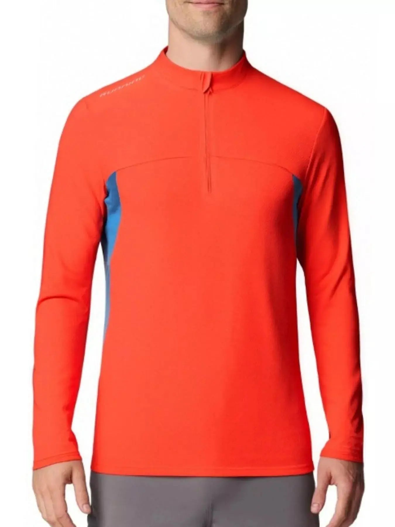 Men's Plus Size Long Sleeve Active T-Shirt with Zipper Simply Love