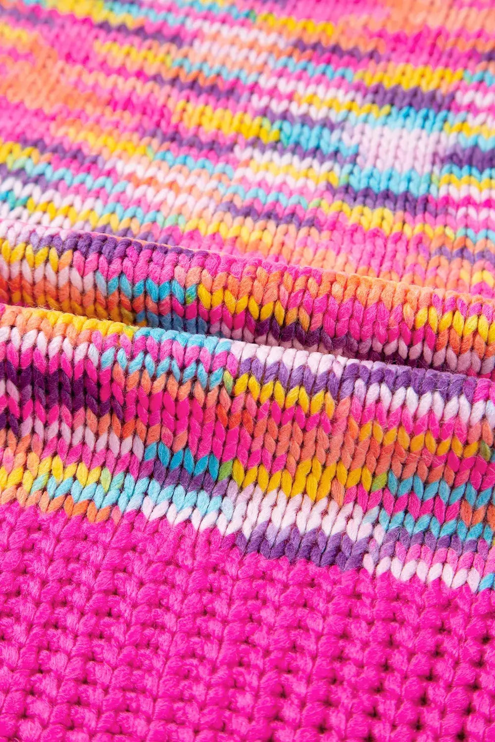 Colorful Knit Crew Neck Sweater Simply Love