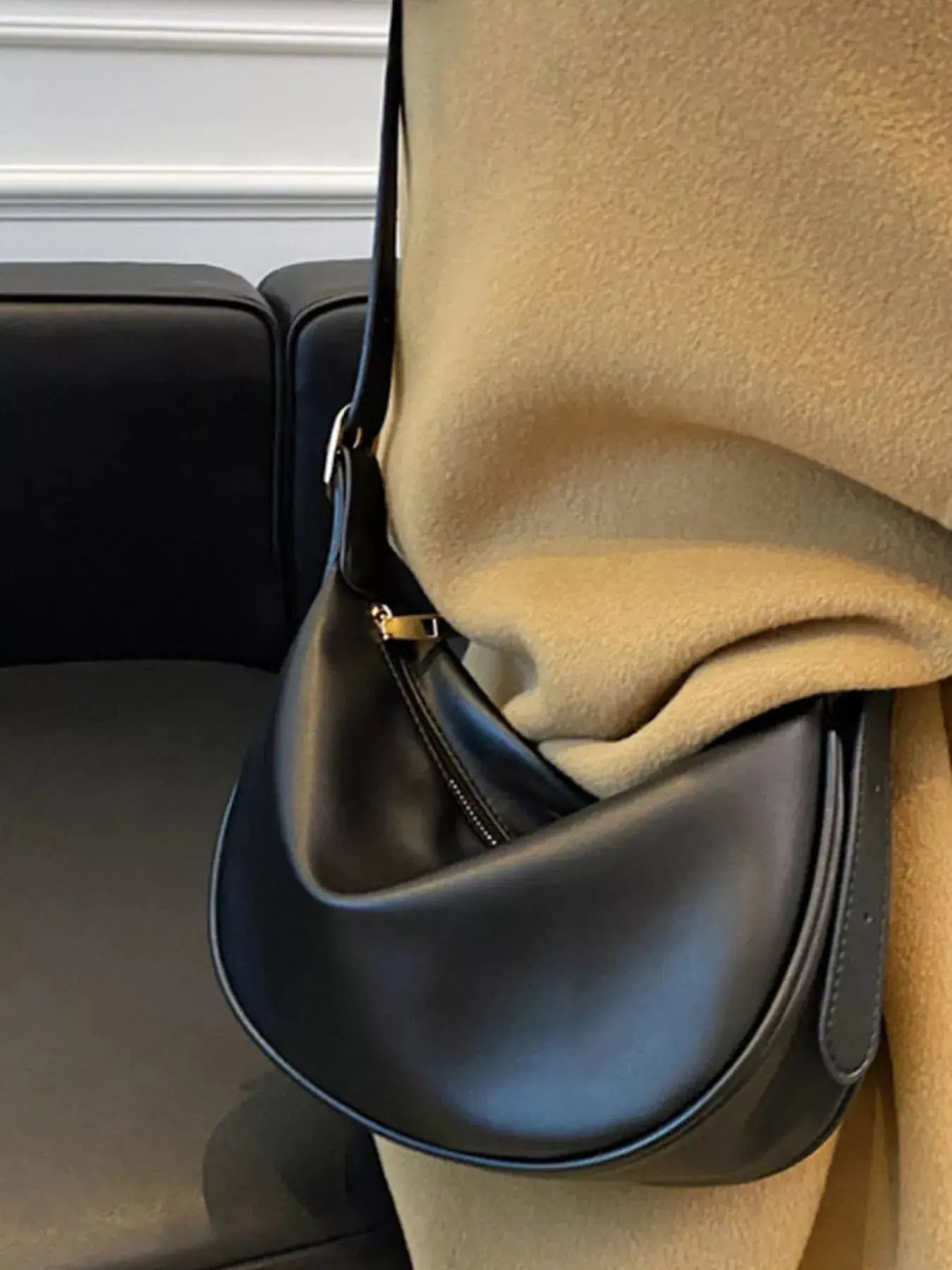 Adjustable Strap Crescent Crossbody Bag Simply Love