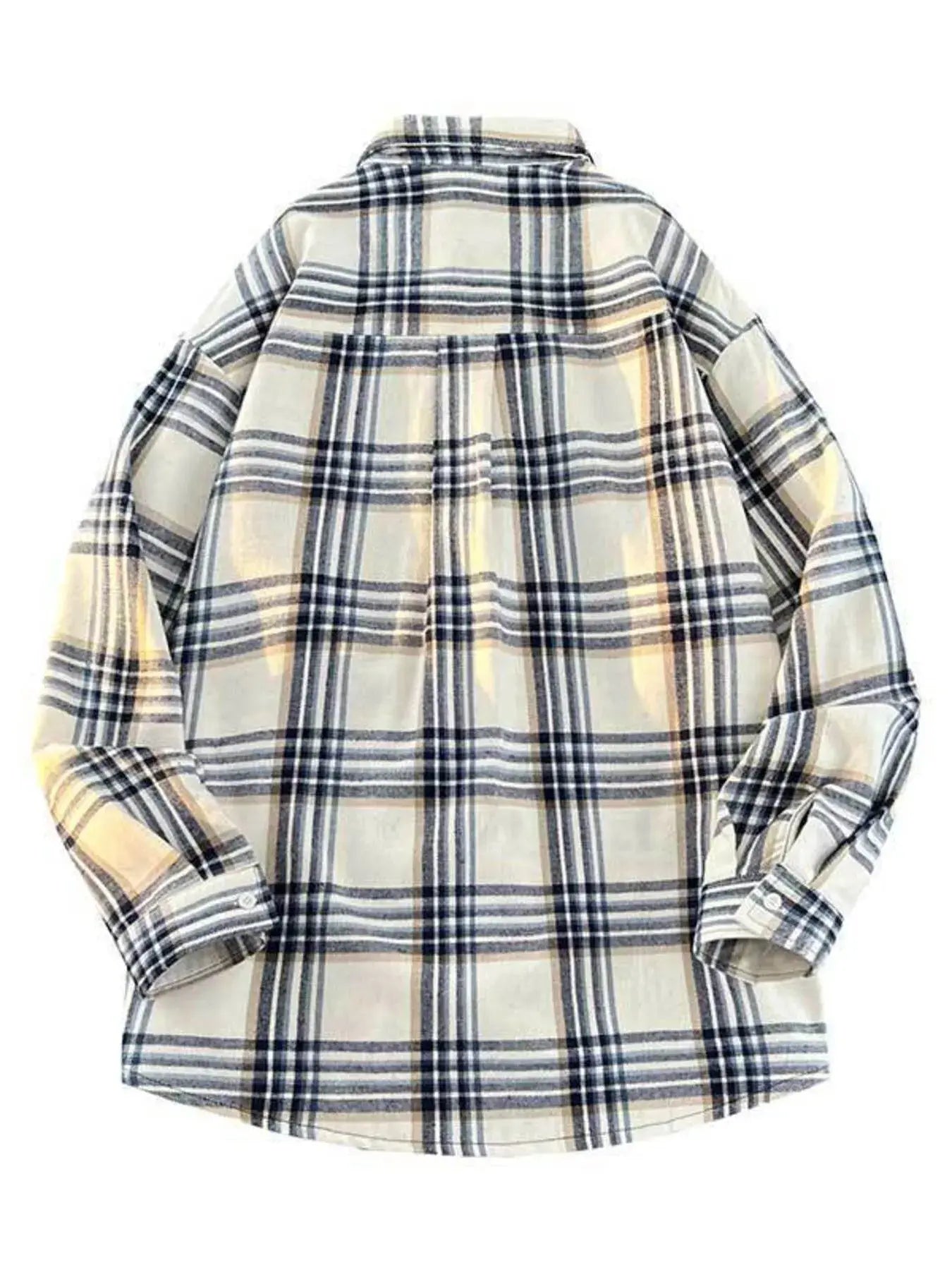 Men's Full Size Vintage Plaid Button Up Shirt Plus Size Simply Love