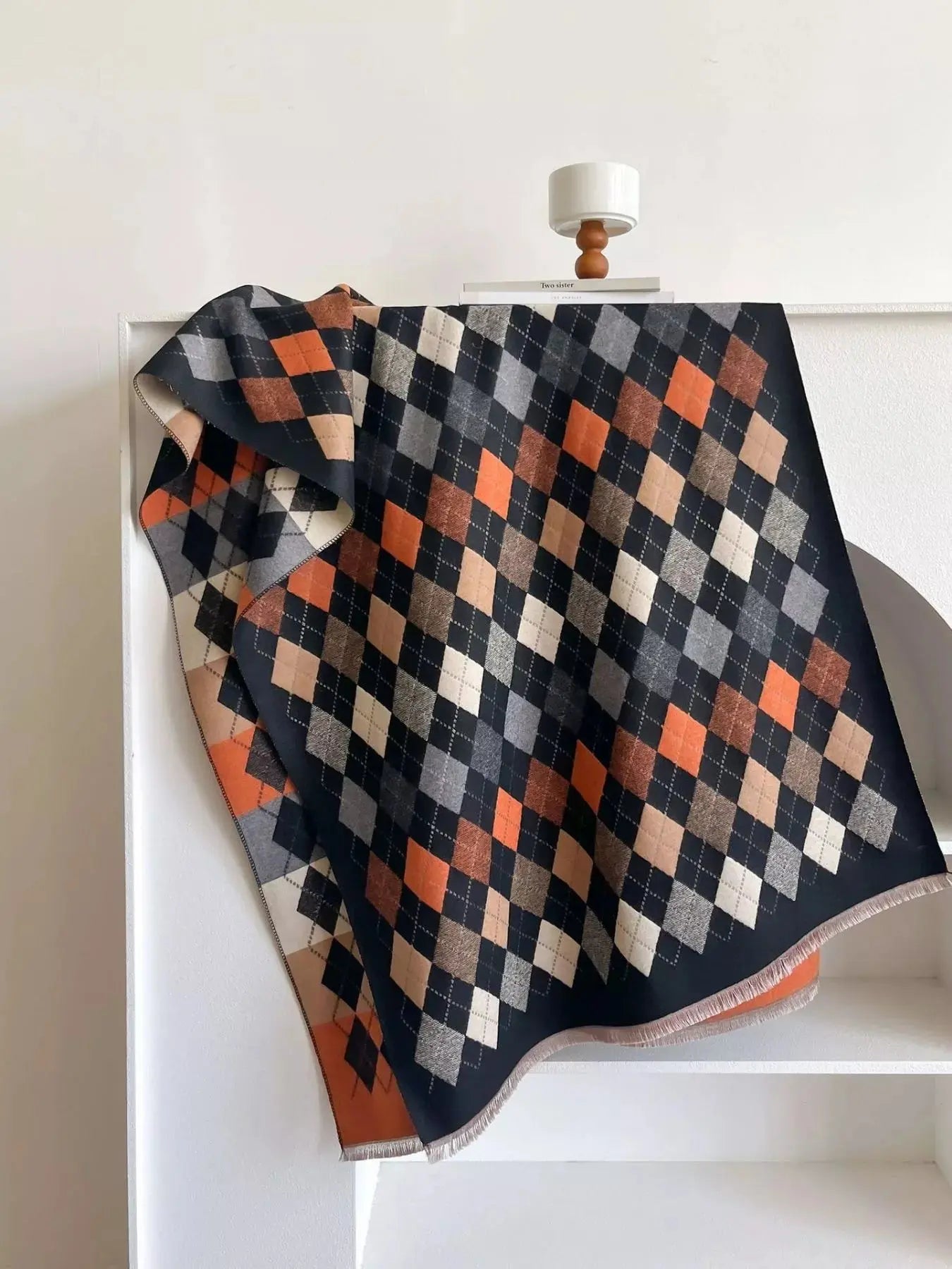 Diamond Pattern Warm Scarf Simply Love