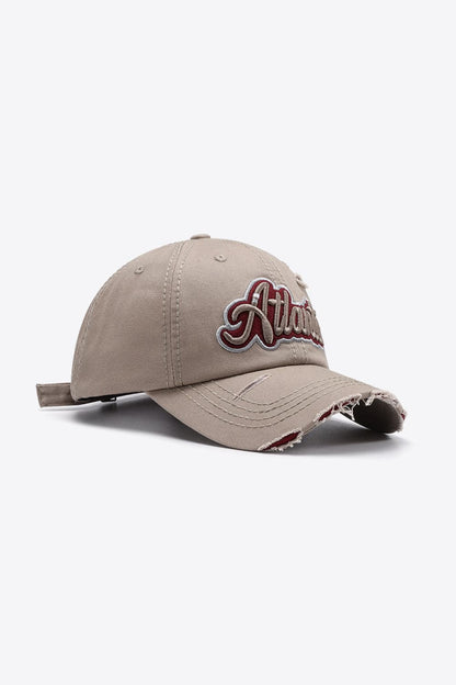 ATLANTIC Graphic Distressed Baseball Cap.