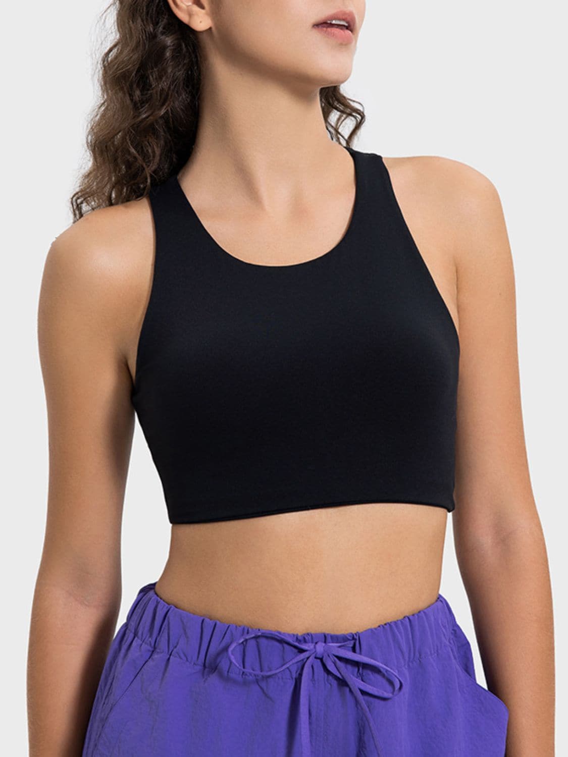 Cutout Round Neck Active Tank.