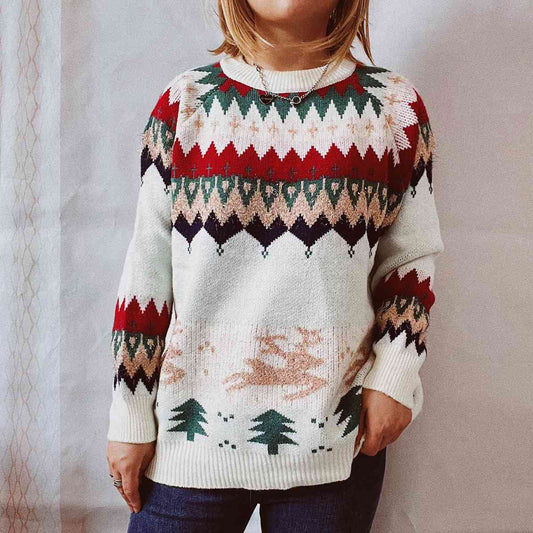 Christmas Element Long Sleeve Sweater Simply Love