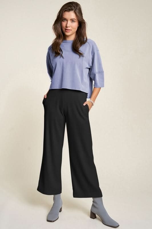 Davi & Dani Chic Wide-Leg Trousers