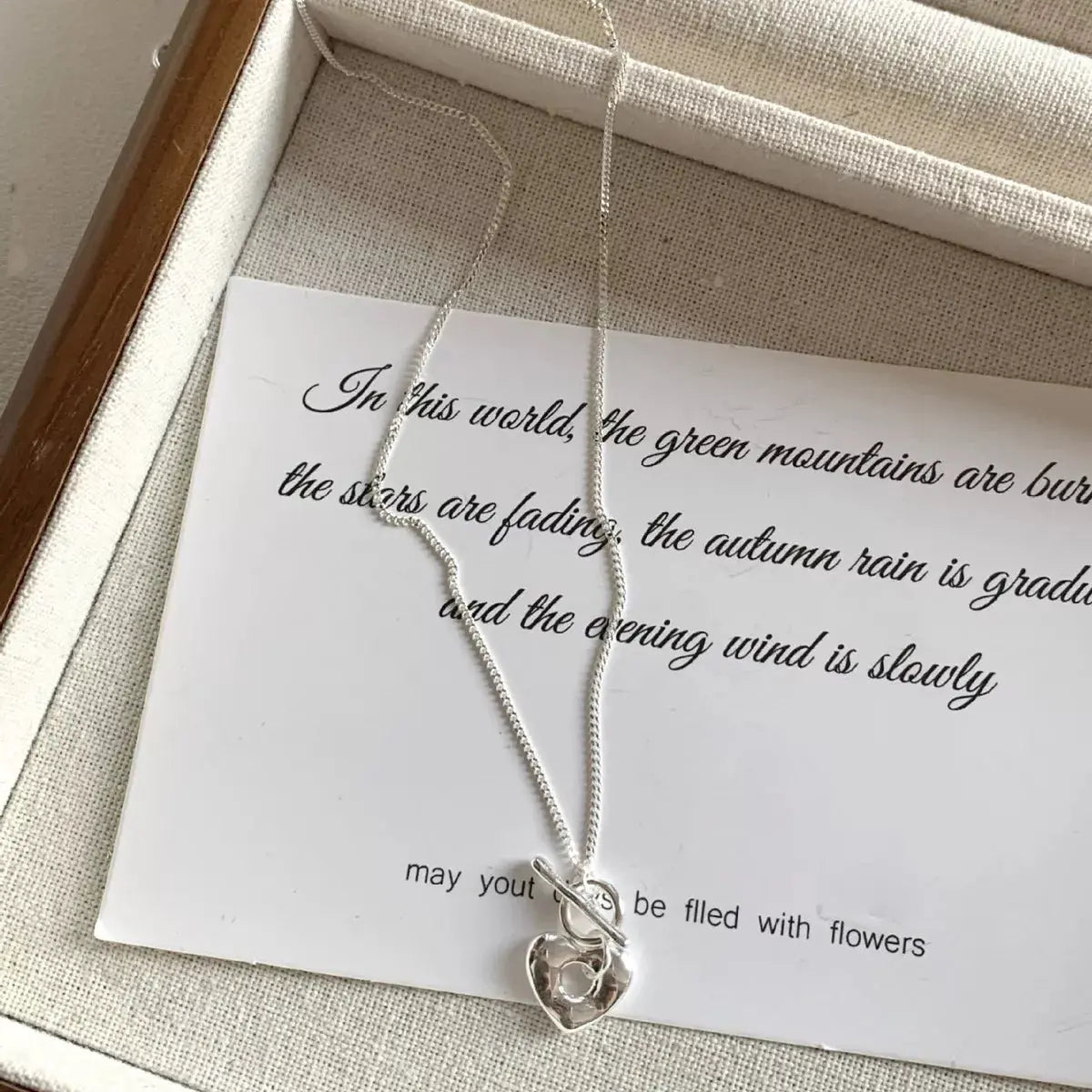 925 Sterling Silver Heart Necklace Simply Love