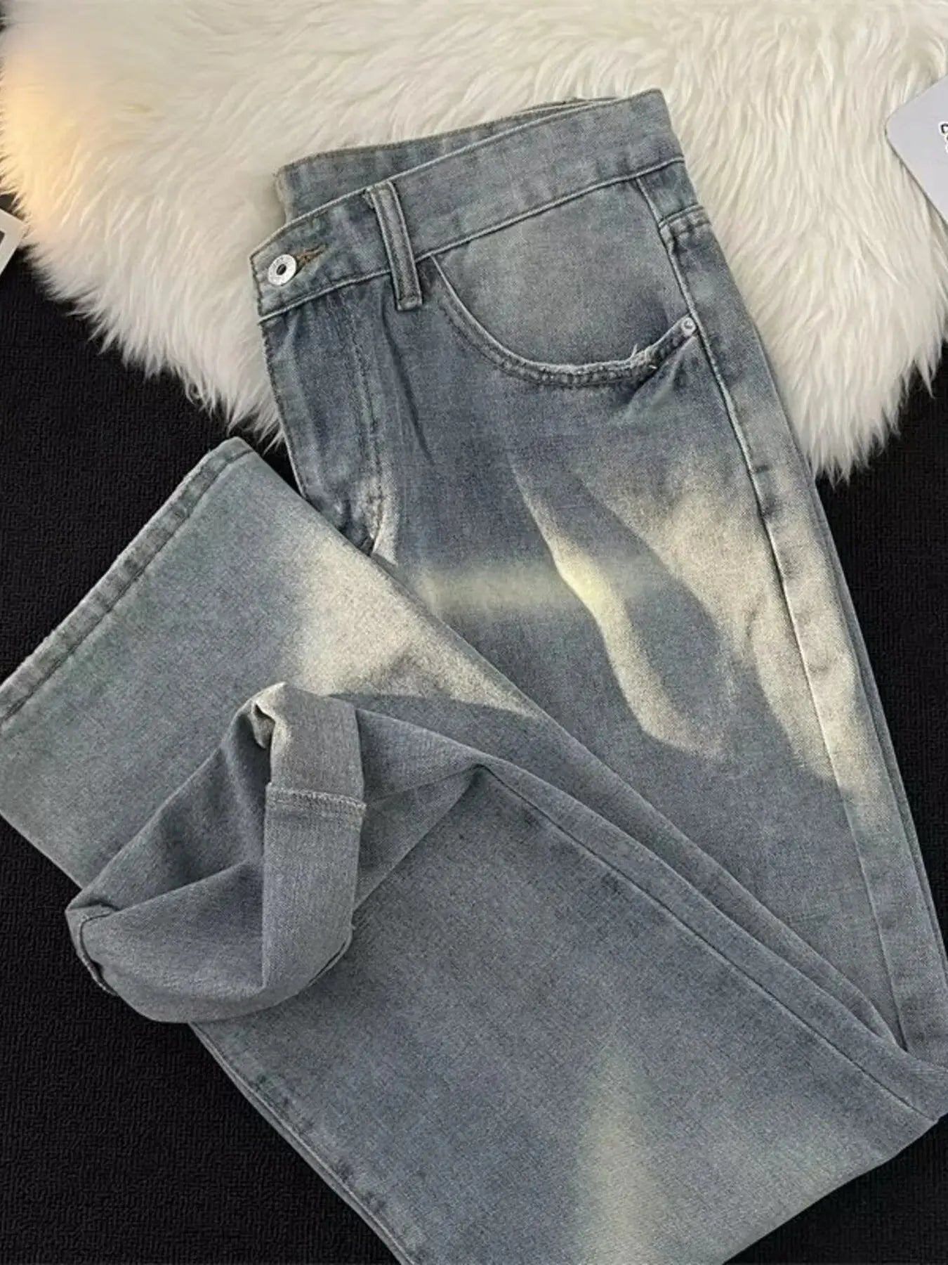 Men's Full Size Vintage Wash Wide Leg Jeans Plus Size Simply Love