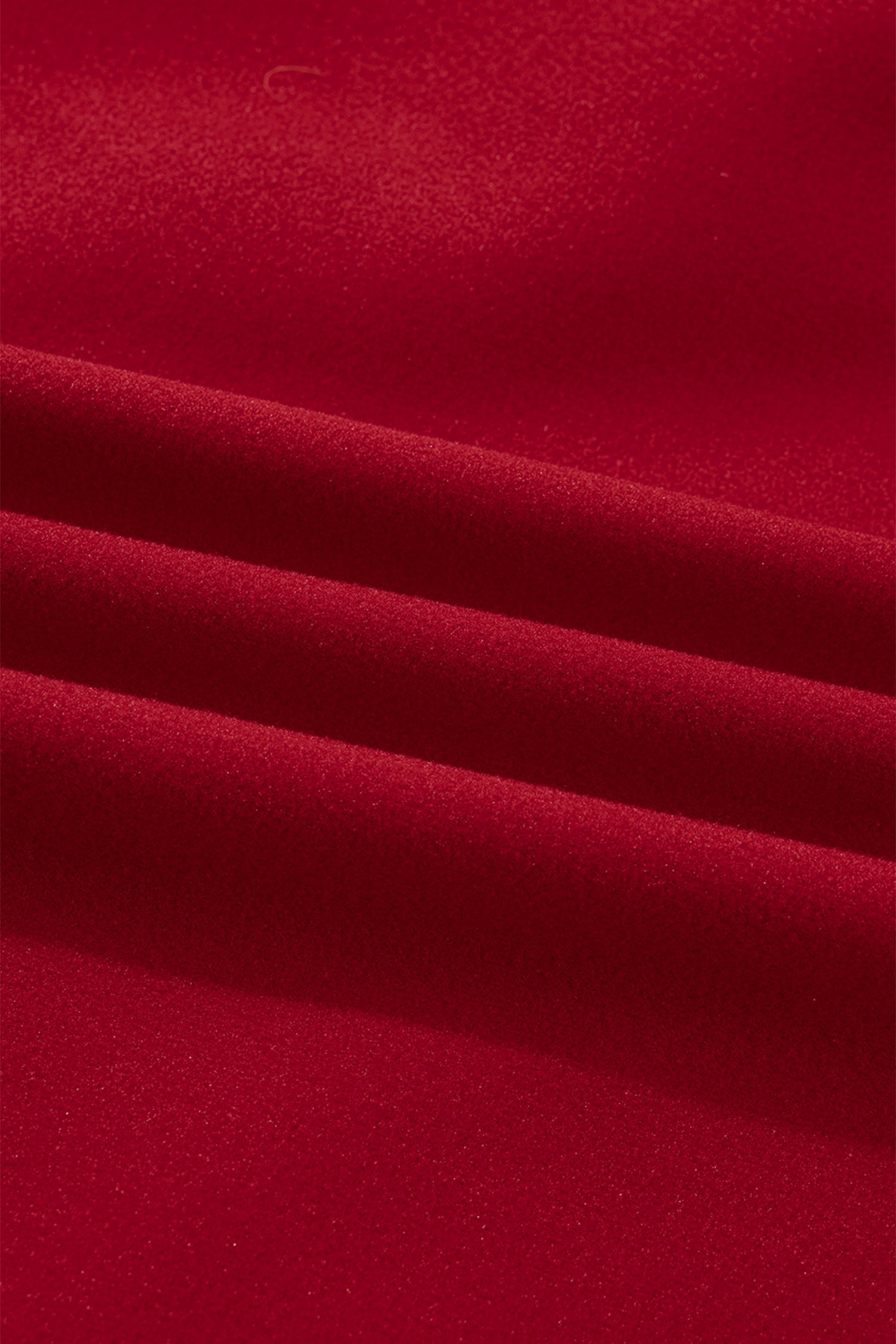 Racing Red Contrast Cuffed Drop Shoulder Zip Up Tunic Hoodie Dear-Lover Dropshipping