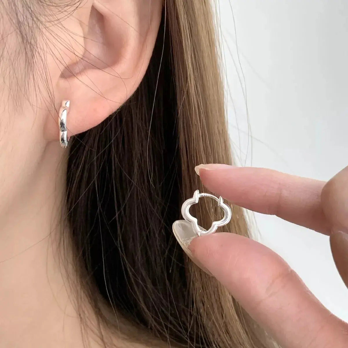 925 Sterling Silver Four Leaf Clover Earrings Simply Love