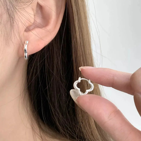 925 Sterling Silver Four Leaf Clover Earrings Simply Love