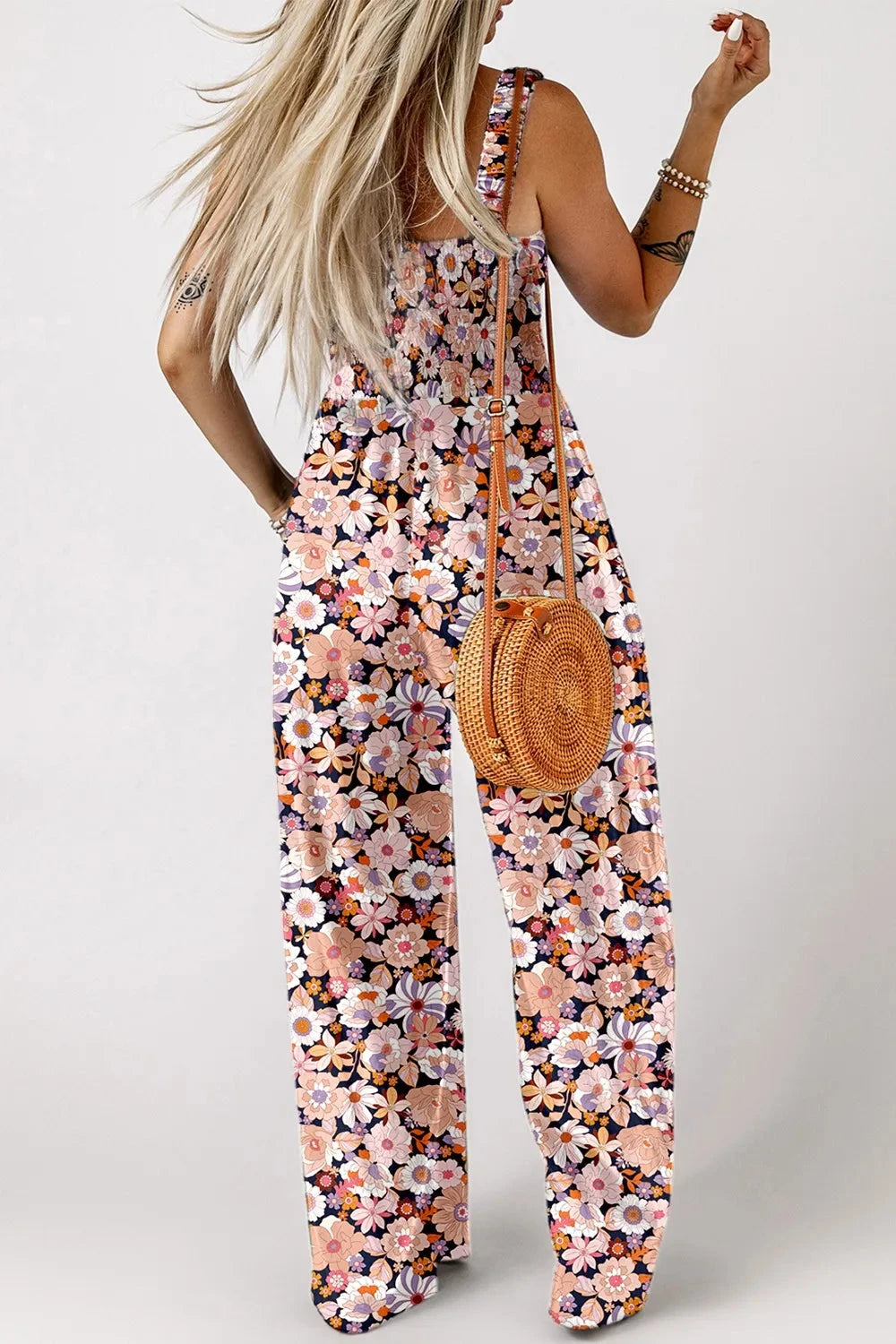 Bloom & Breeze Floral Smocked Jumpsuit Coco’s Tee Boutique