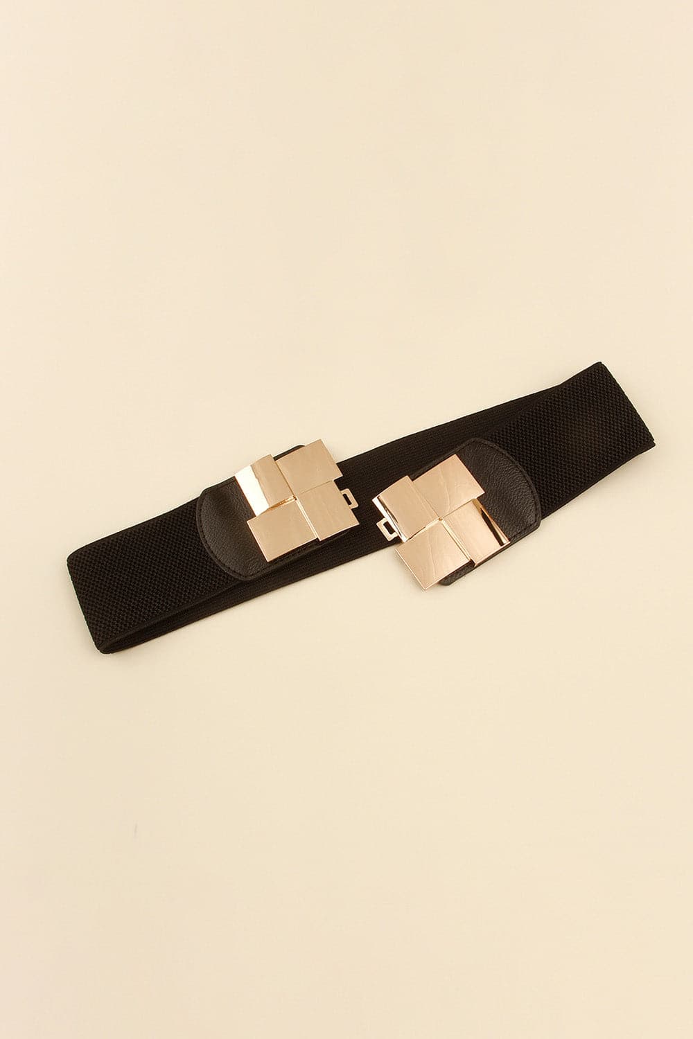 Geometric Buckle Elastic Wide Belt.