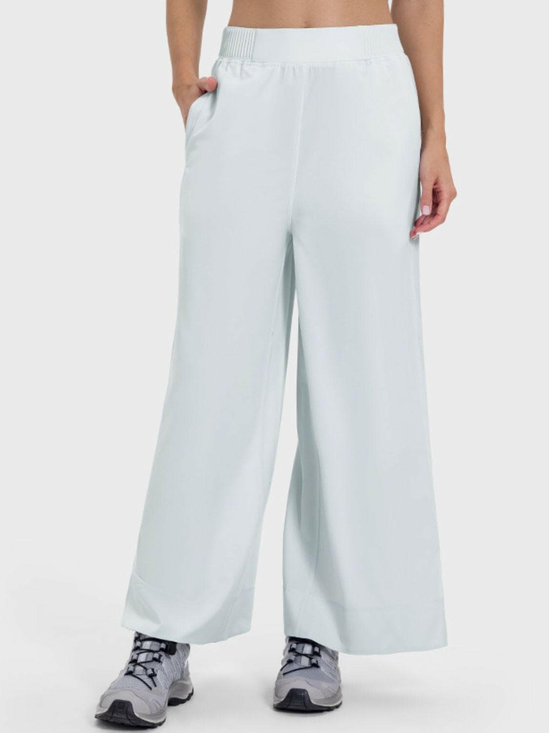 Slit Wide Leg Active Pants.