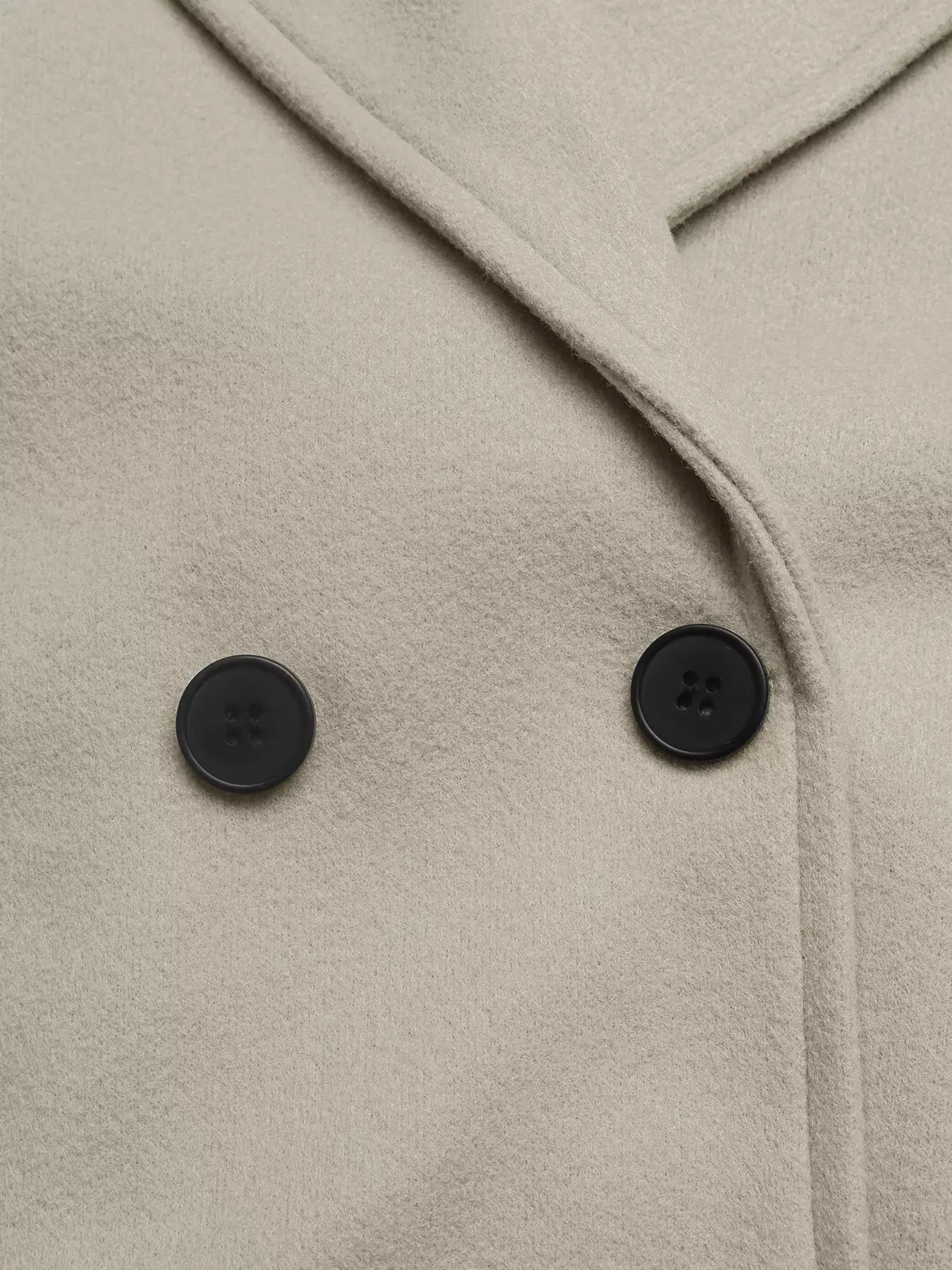 Double-Breasted Wool Blend Outerwear Simply Love