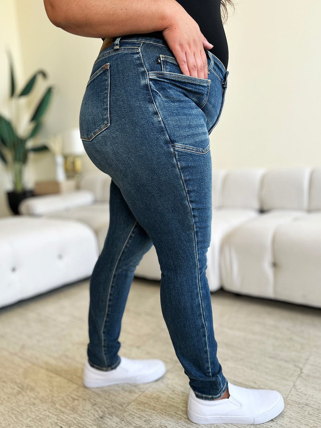 Judy Blue Full Size High Waist Skinny Jeans.