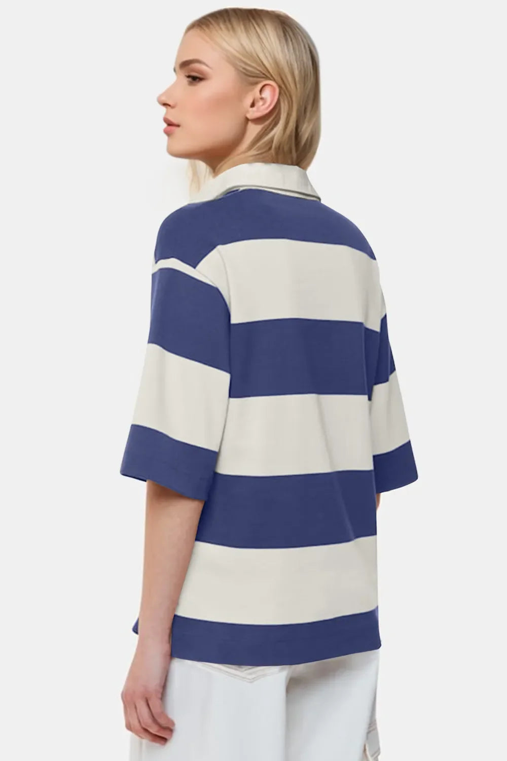 Double Take: Pima Cotton Johnny Collar Top