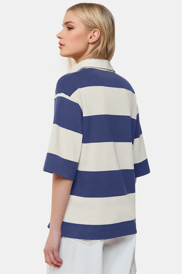 Double Take: Pima Cotton Johnny Collar Top