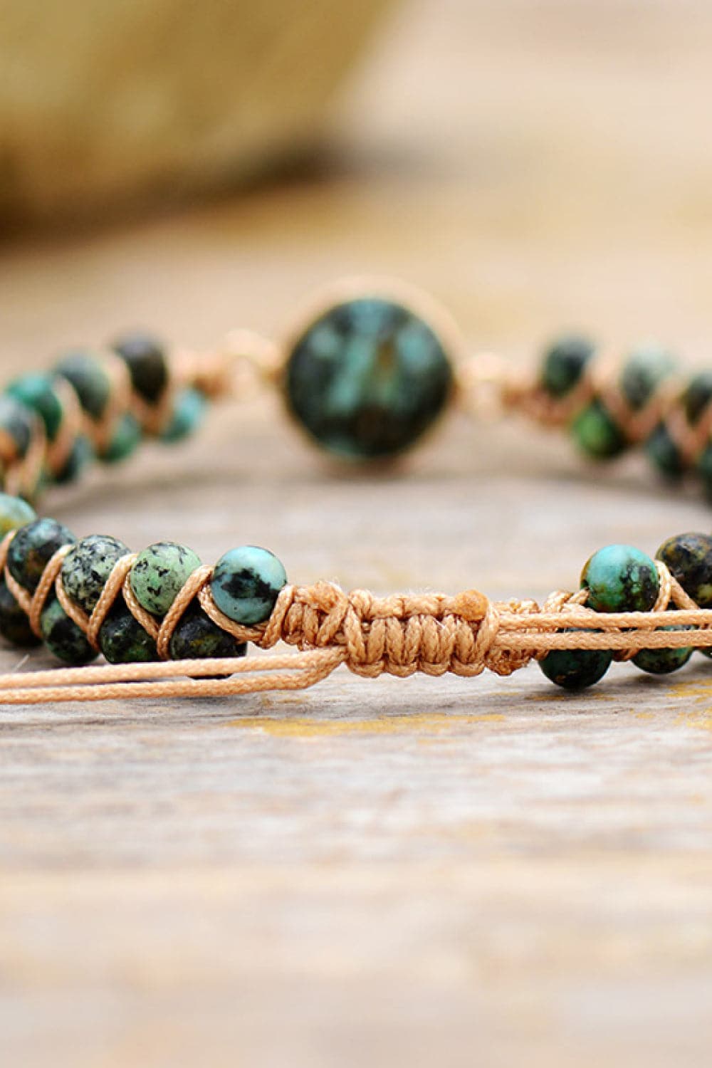 Handmade Beaded Copper Bracelet.