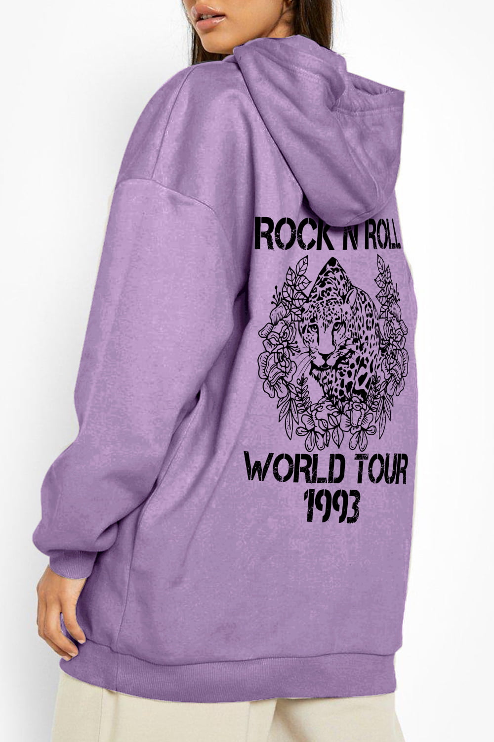 Simply Love Leopard Hoodie: Graphic Slogan