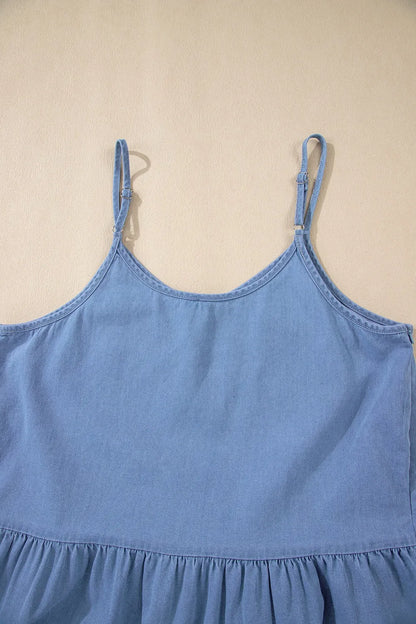 Simply Love: Ruffled Denim Tank