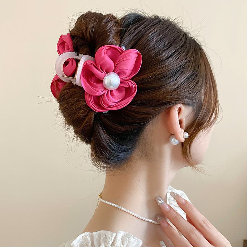 Flower Acrylic Hair Claw Clip.