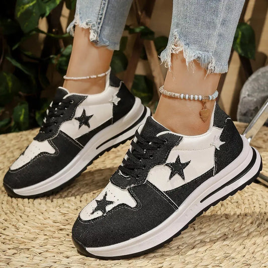 Star Lace Up Sneakers Simply Love