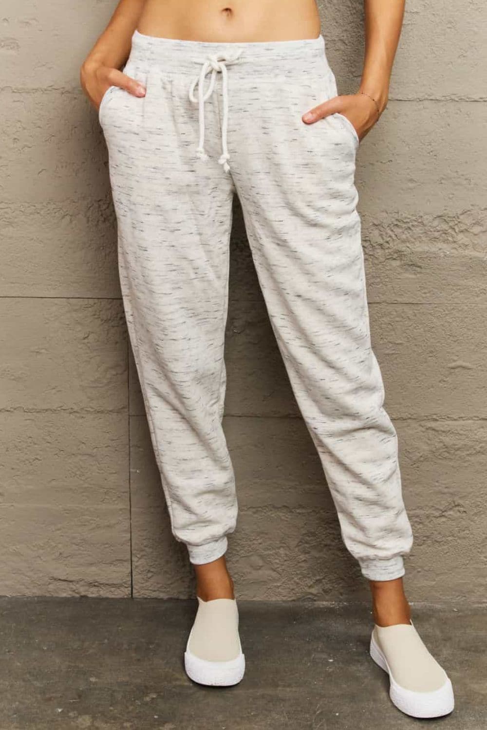 Ninexis Full Size Tie Waist Long Sweatpants.