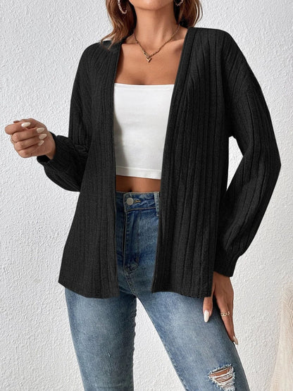 Chic long sleeve cardigan - 100% polyester