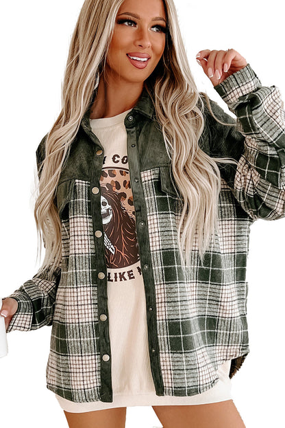 Everyday Plaid Corduroy Jacket