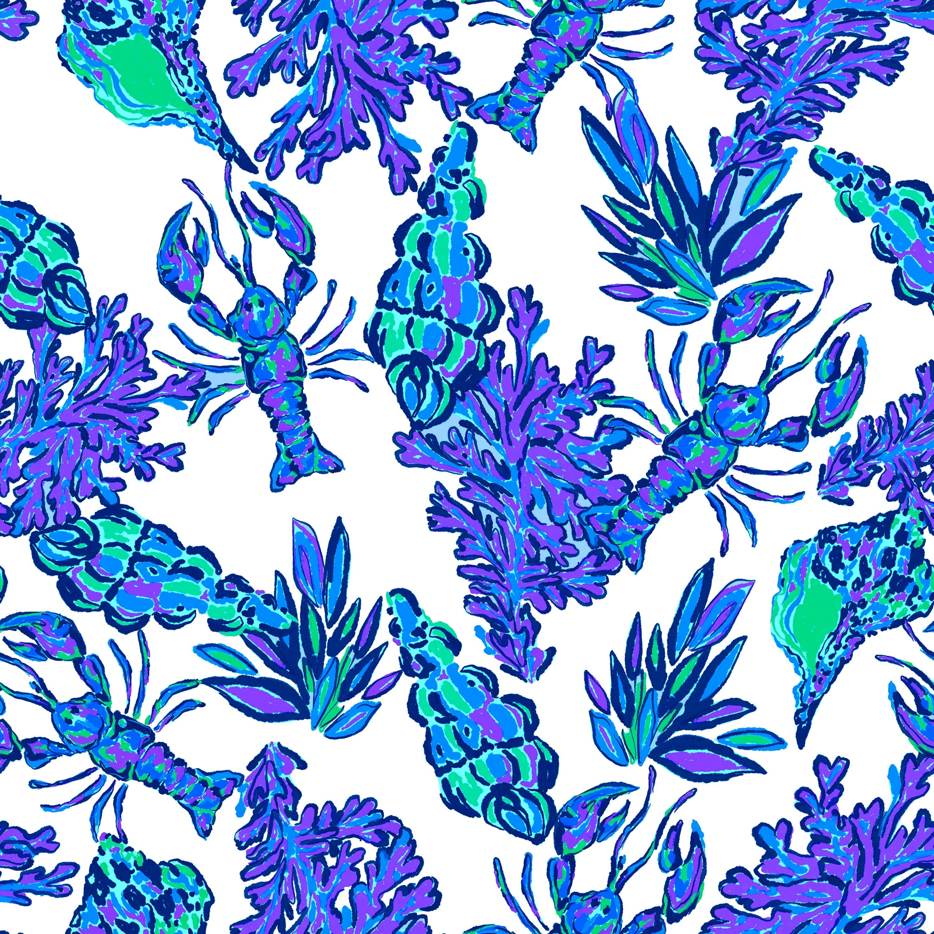 Greenwich Tunic Dress Flowing Beyond The Sea Purple Katherine Way