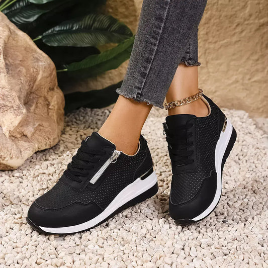 Lace Up Wedge Sneakers Simply Love