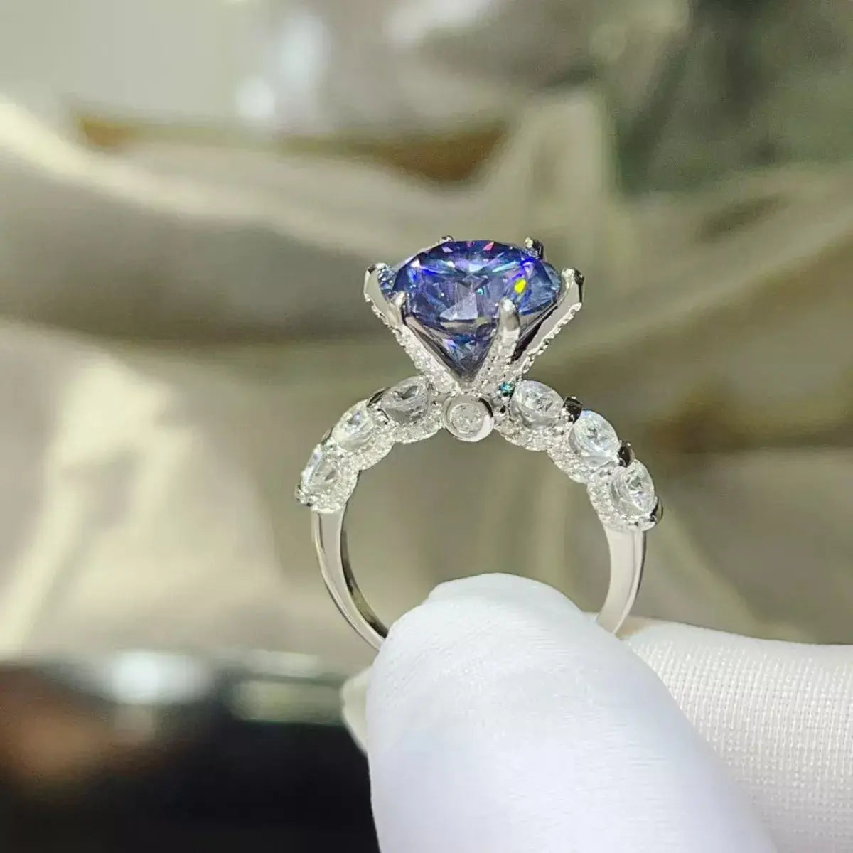 5 Carat Moissanite 6-Prong 925 Sterling Silver Ring Simply Love