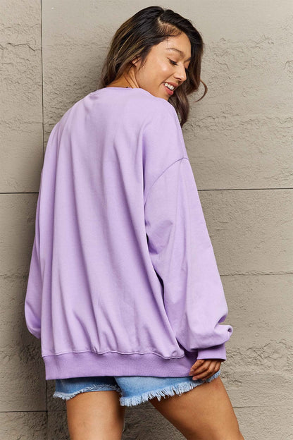 Cozy graphic drop shoulder sweatshirt for all sizes